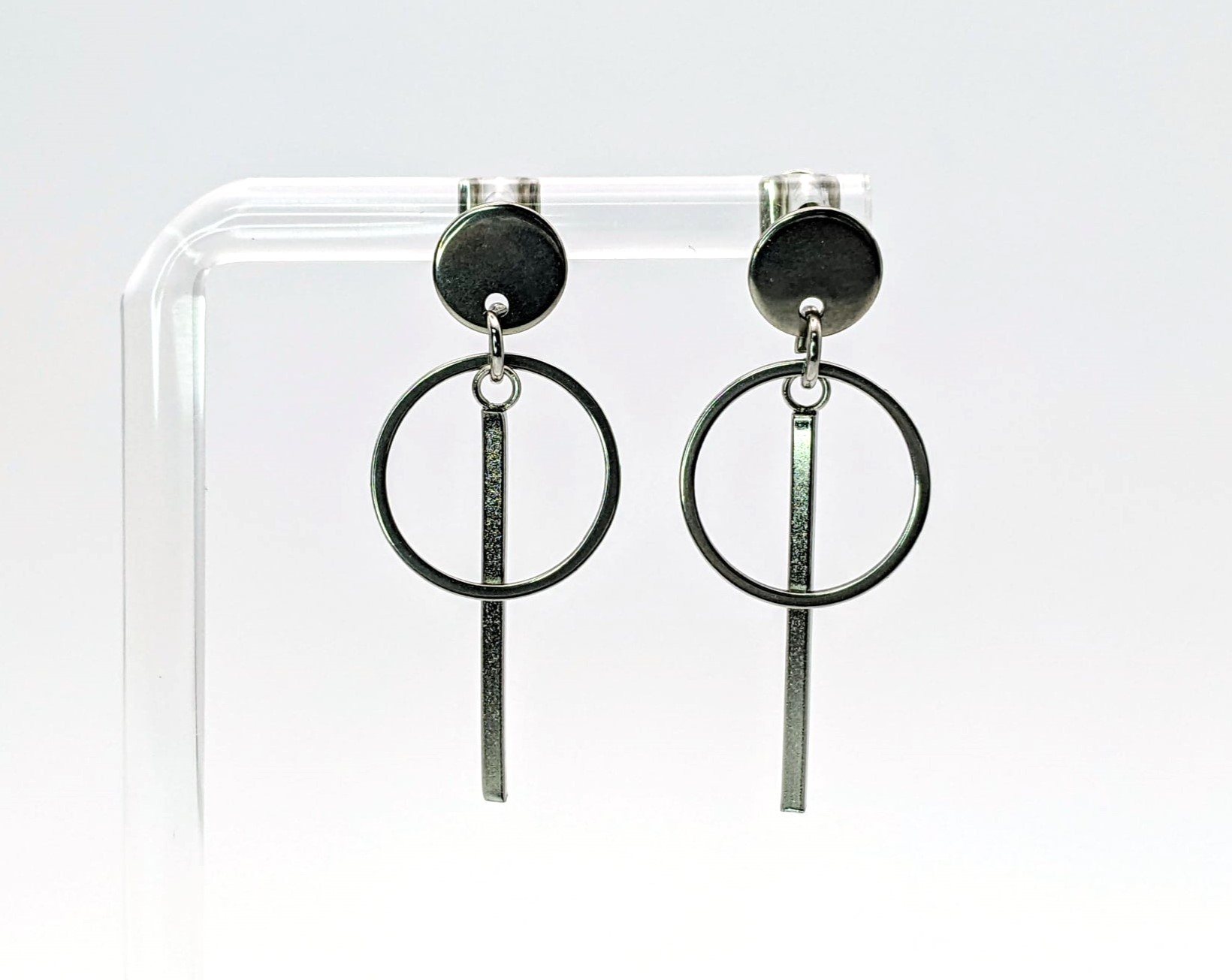 Boucles d'oreilles pendantes - inox (GL-AM 23-06-10)