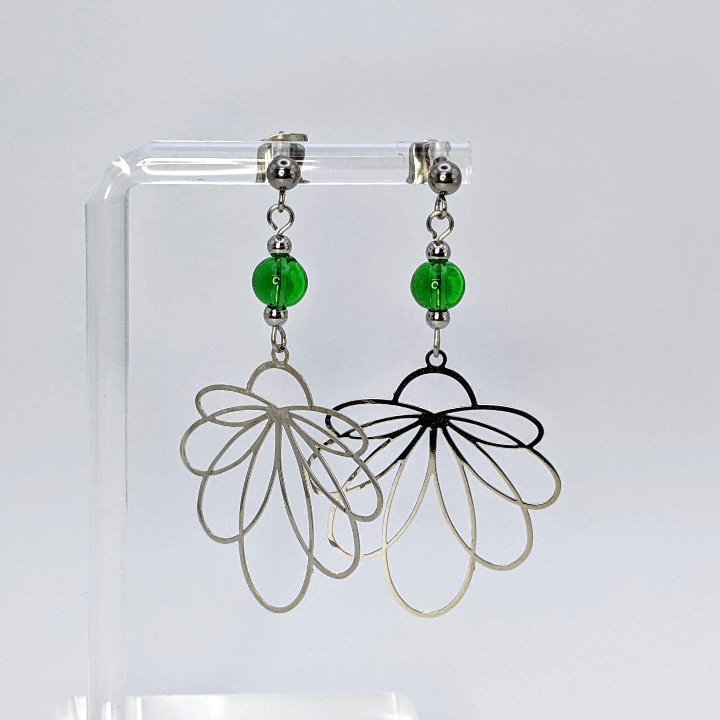 Boucles d'oreilles pendantes - verre (GL-AM 23-07-20-2)