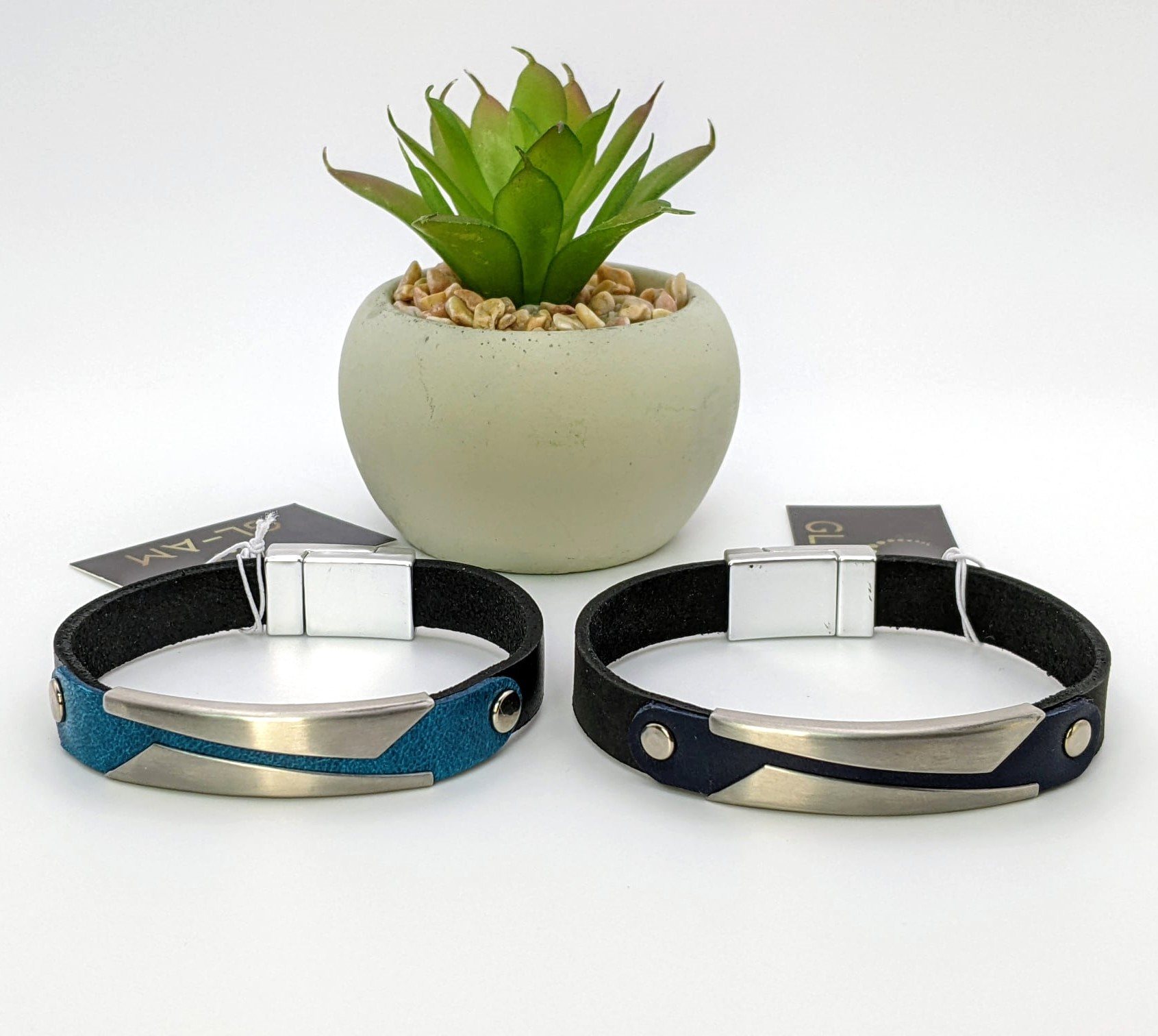 Bracelet en cuir magnétique (GL-AM 42-01)