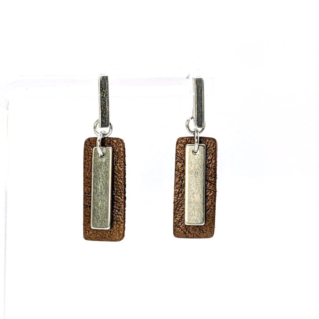 Boucles d'oreilles pendantes - cuir (GL-AM 23-03-03-2)