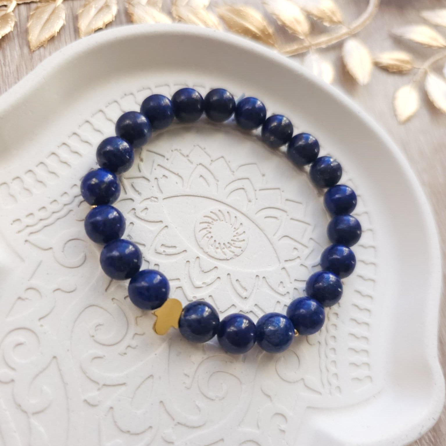 Bracelet lapis lazuli et main de Fatma