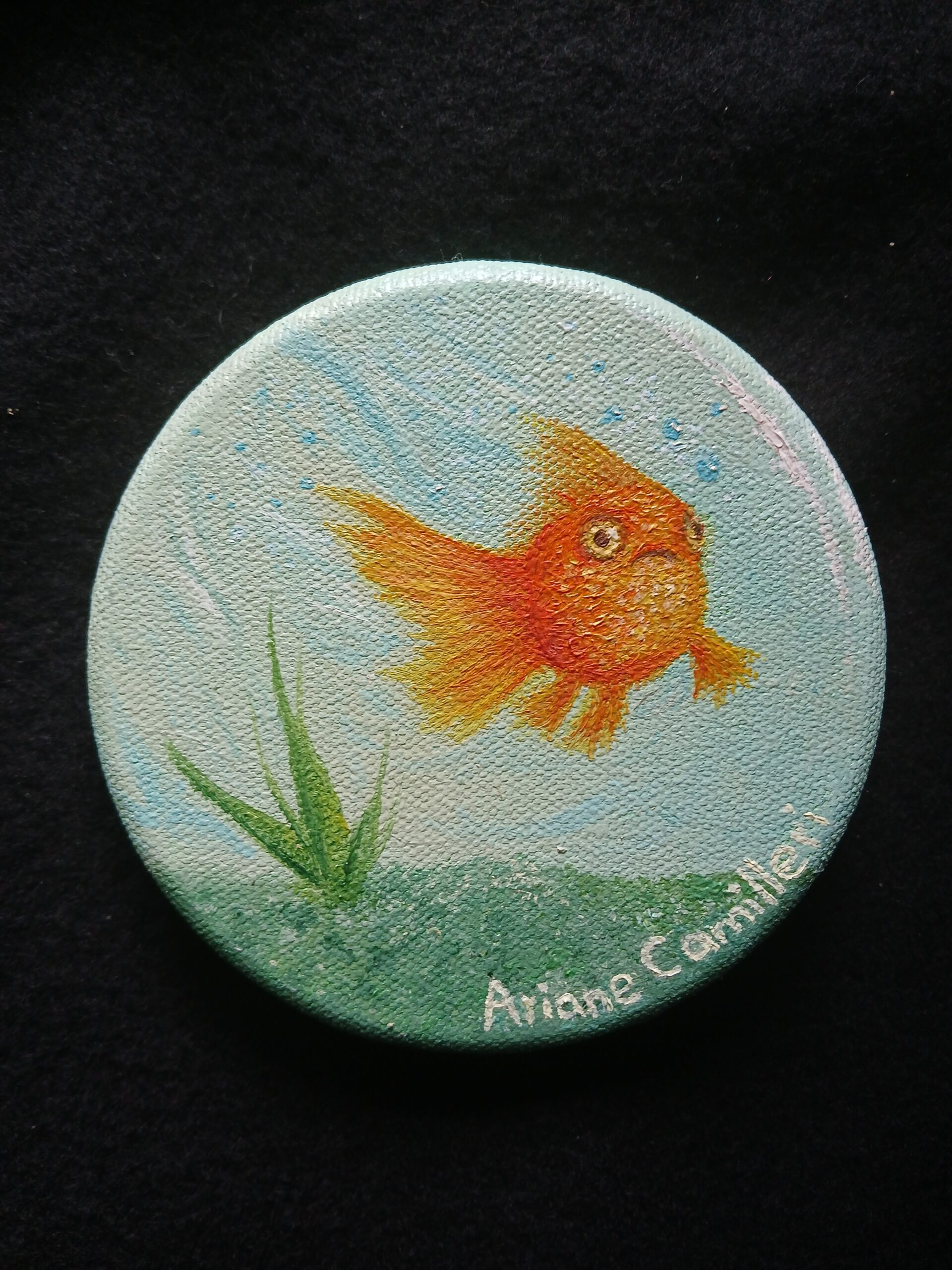 Toile poisson rouge