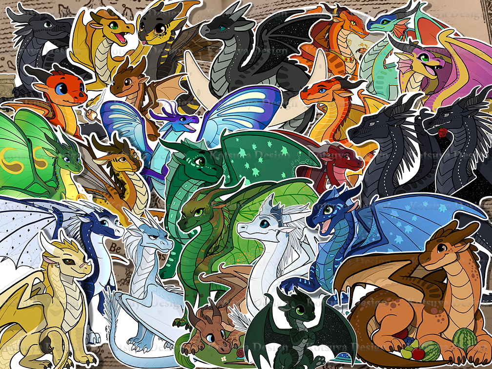 Autocollant Dragon - Les Royaumes de Feu - Wings of Fire