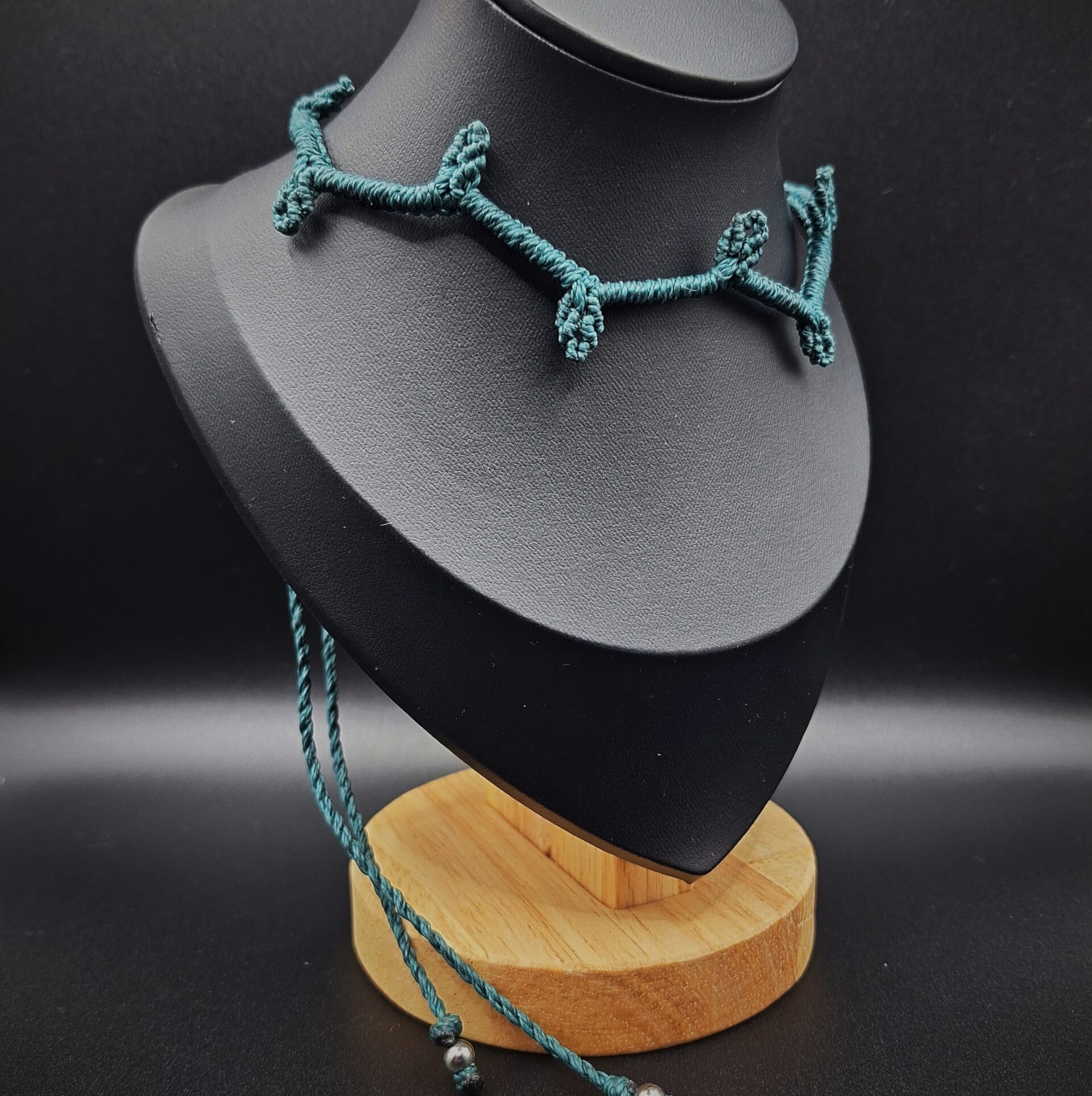 Choker Feuilles Turquoises