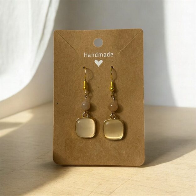 Boucles d'oreilles carré (or)